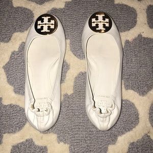 white tory burch ballet flats